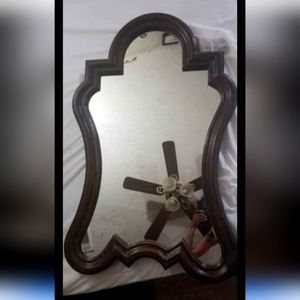 Brown Faux Horn Wall Mirror
